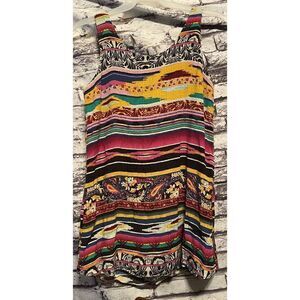Sady & Lu BOHO Sleeveless Mini Dress Medium U Shaped Neckline